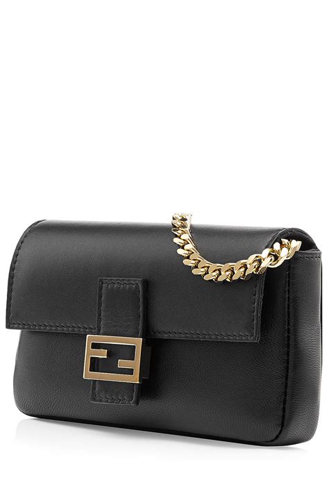 fendi micro baguette leather shoulder bag|Fendi baguette size chart.